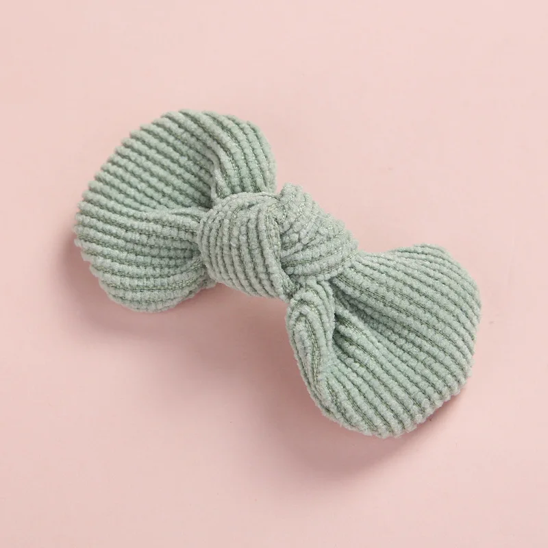 Corduroy Baby Hair Clips Girl Cord Hairpins Tie Bows Barrette For Children Princess Accessories Infant Toddler Classic Hairgrips