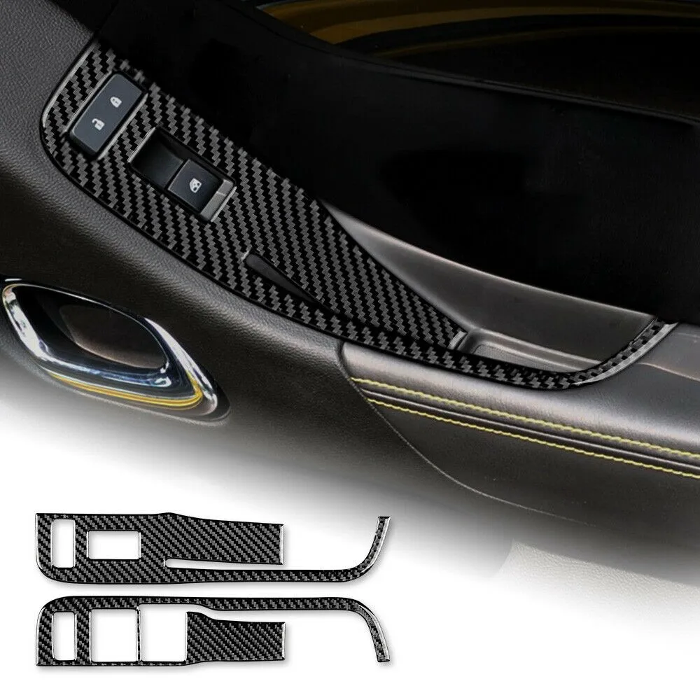 

2pcs Car Sticker Cover Decor For Chevrolet Camaro 2013-2015 Window Control Switch Panel Practical