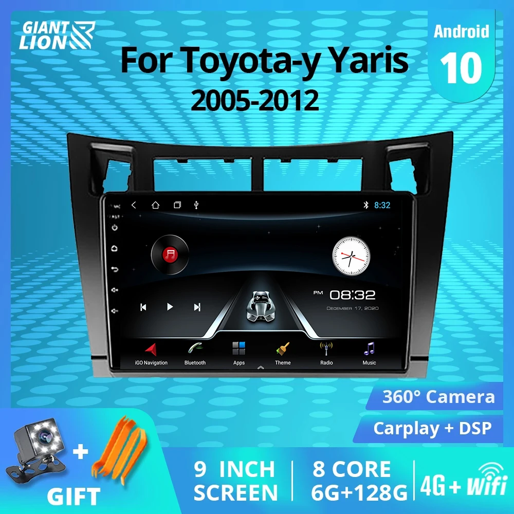 Автомобильный радиоприемник Android 10 0 для Toyota y Yaris 2005 2012 9 дюймов автомобильный