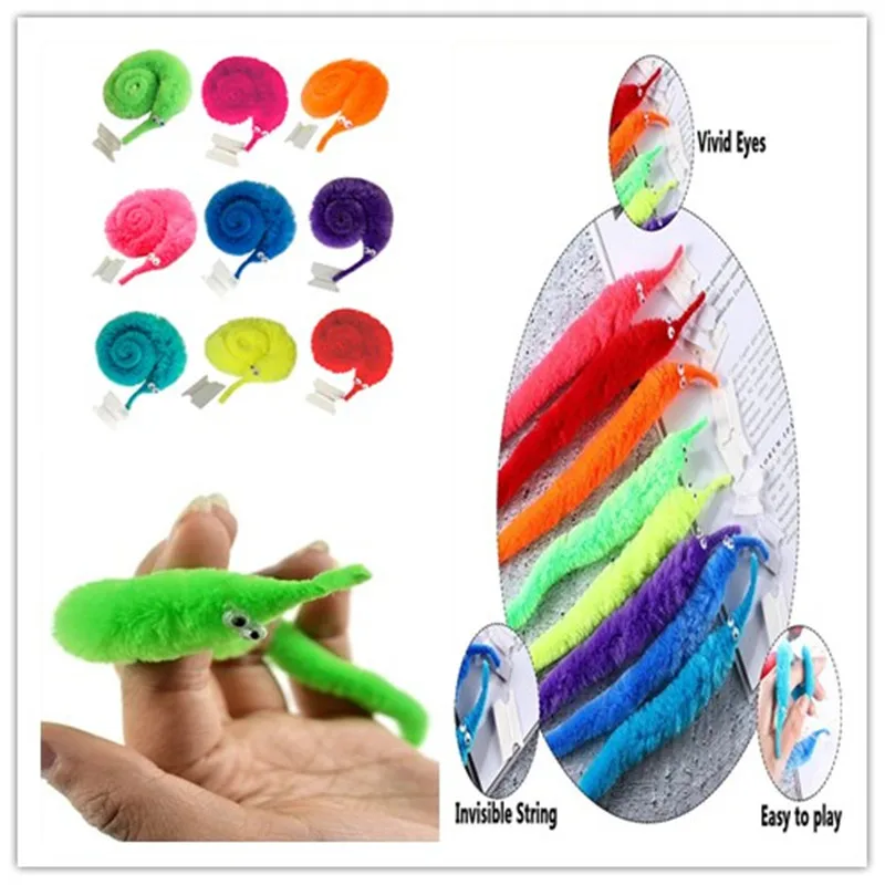 

20/50Pcs Worm On A String Fuzzy Trick WormToy Party Favors Bag Fillers Christmas Stocking Stuffer Gifts Assorted Colors for elf