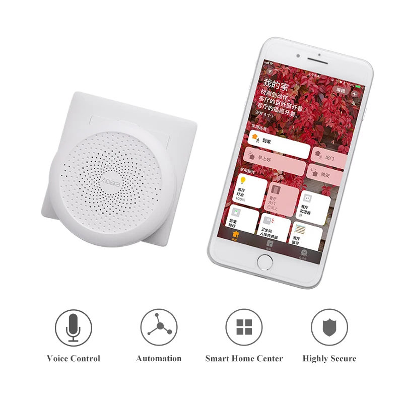 

Bundle Aqara smart M1S Hub Gateway With Human Body Sensor PIR Motion Sensor RGB Led Night Light Wireless Wifi Zigbee For Mi Home