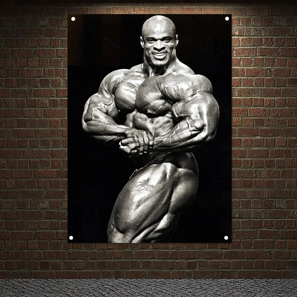 

Muscular Hunk Banner Wall Art Hanging Painting Bodybuilding Show Poster Gym Home Decor Man Body Building Wallpapers Tapestry