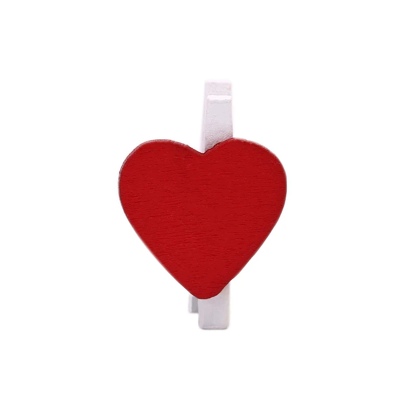 Новинка 20 шт. милые сердечки деревянные скрепки фото бумага прищепка ремесло