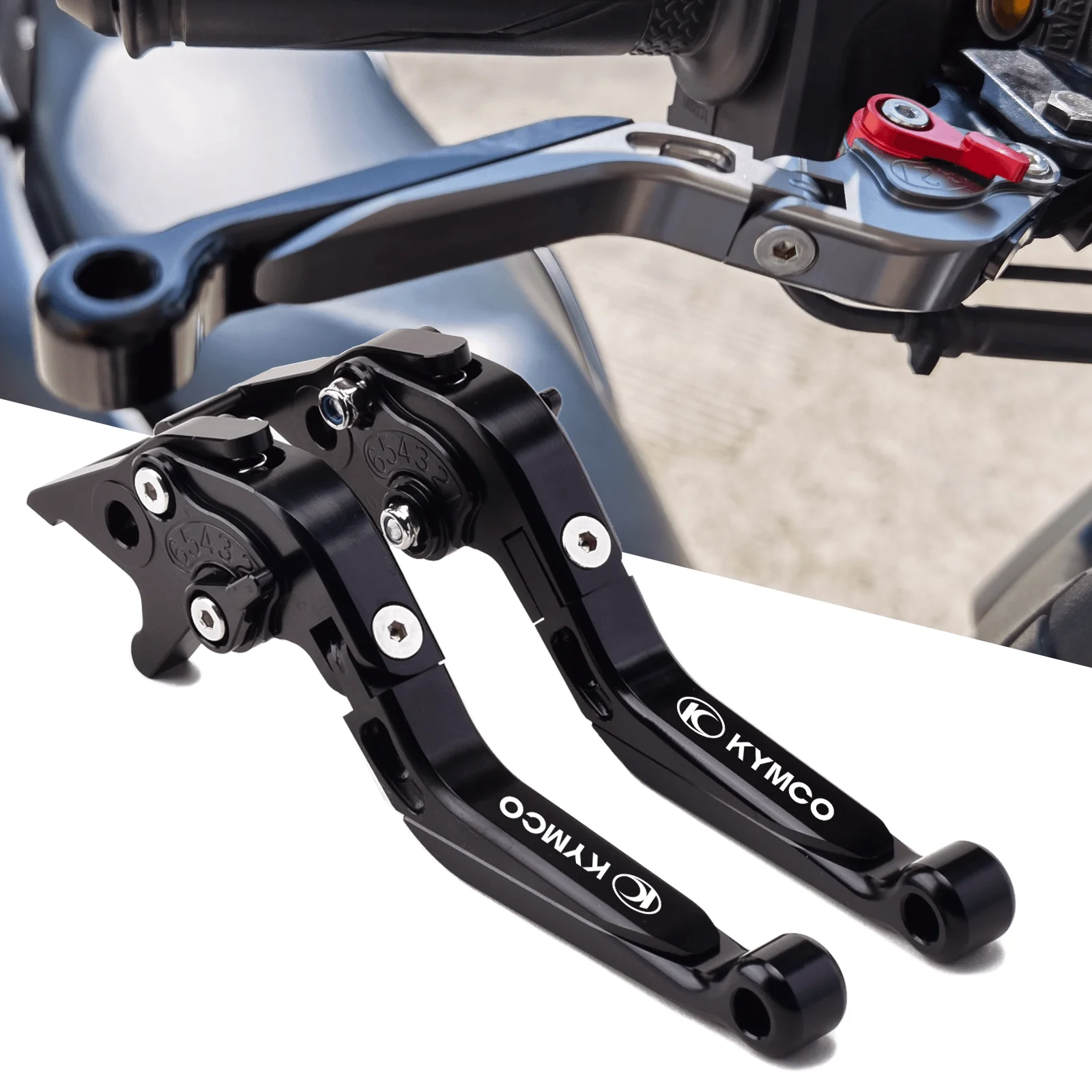 

For KYMCO Xciting 500i Xciting 500 Ri 2007-Present Brake Lever Set, Adjustable Handle Levers Motor Bike Parts Accessories