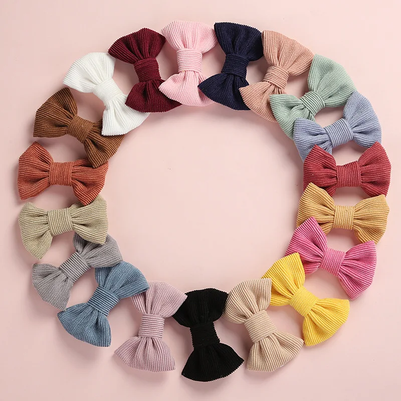 

19Pcs Baby Girl Hair Clips Bows Children Corduroy Barrette Kids Hair Accessories Hairpins Toddler Party Hairgrips Duckbill Clip