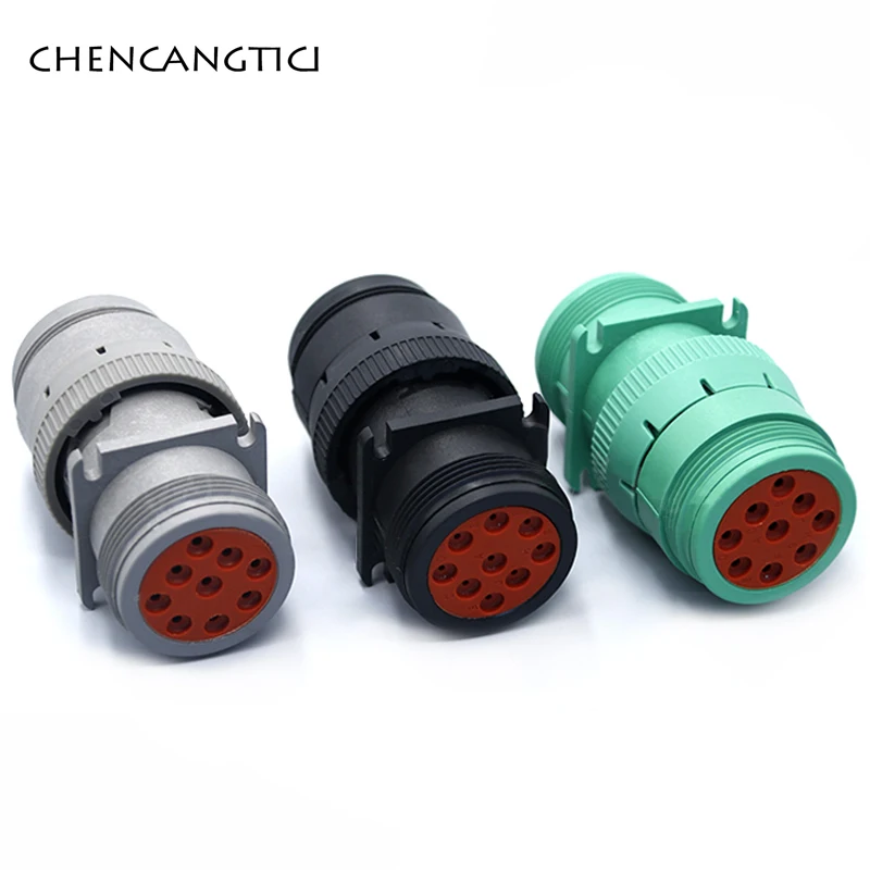 

1 Set 9 Pin Deutsch New ROHS Waterproof Auto Connector Diagnosctic Tool Circular Socket Plug HD16-9-96S HD10-9-1939P HD10-9-96P