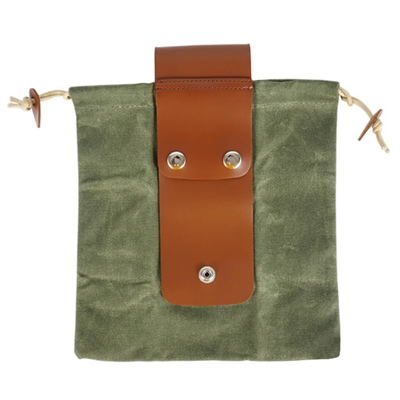 

Outdoor Canvas Bag Foldable Portable Waterproof And Stain-Proof Storage Small Pocket EDC Tool Bag Drawstring Pocket