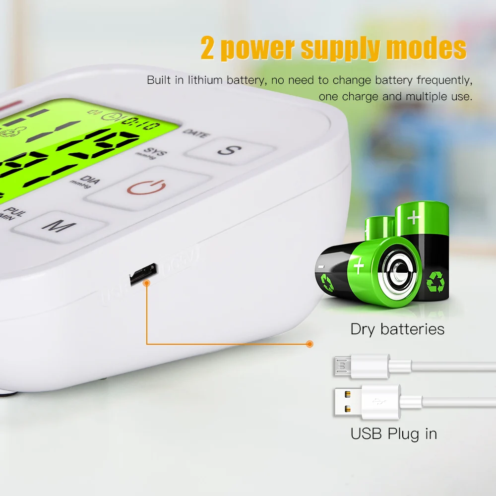 OLIECO цифровой ЖК-дисплей верхний монитор артериального давления на руку