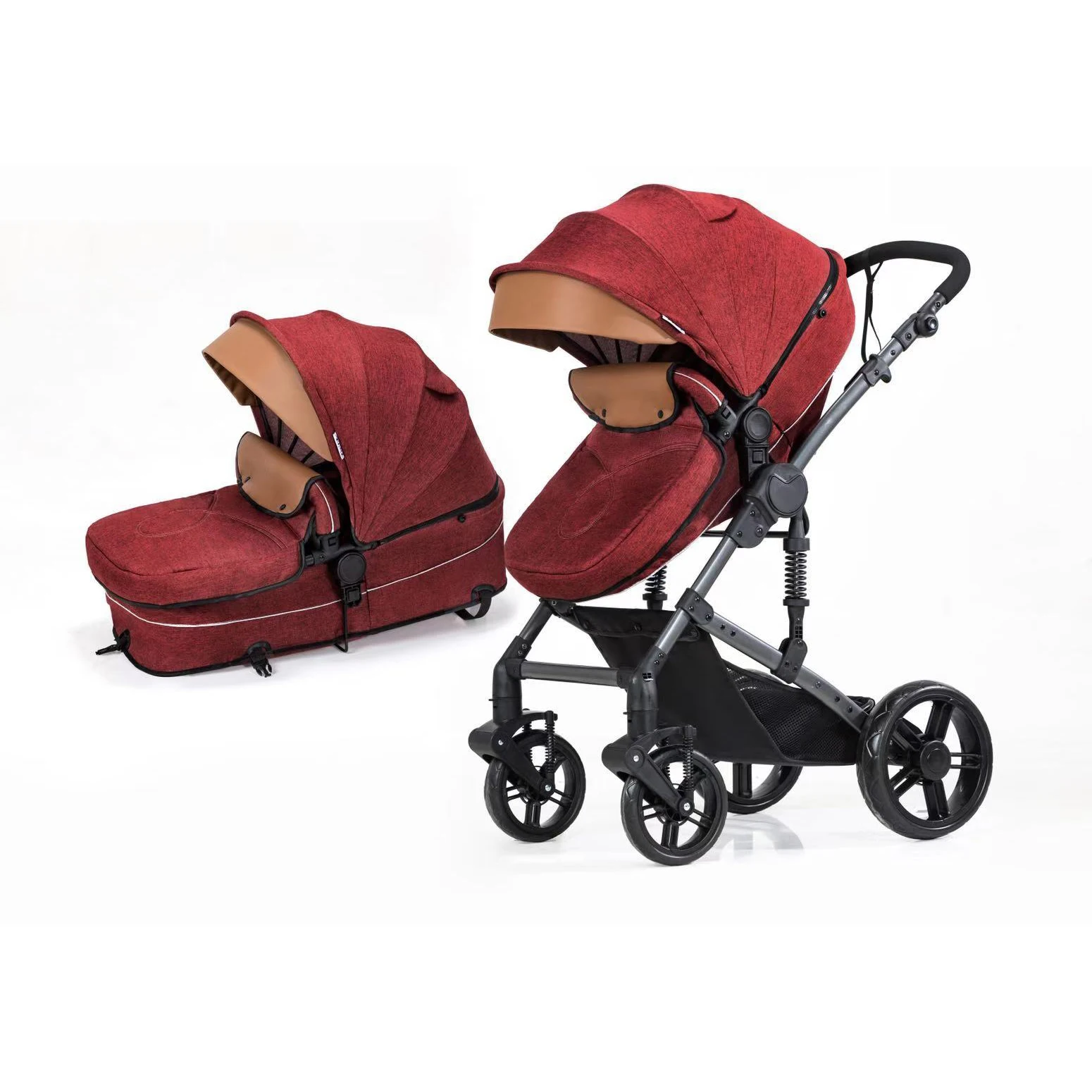 

Luxury Baby Stroller 2 in 1 High Landscape Baby Prams For Newborns Travel System Baby Trolley Walker Foldable Baby Car Carriage