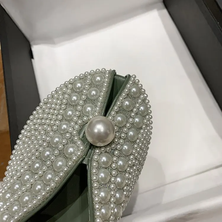 

Flat Pearl Decor Sandals,Summer Flip Flops,Light Leisure Shoes,Indoor Casual Shoes,36-40