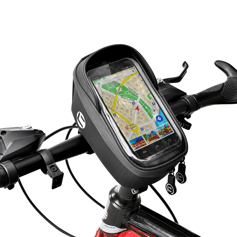

Bicycle Phone Mount Bags Front Frame Top Tube Handlebar Bags Compatible with phone Below 6.5"