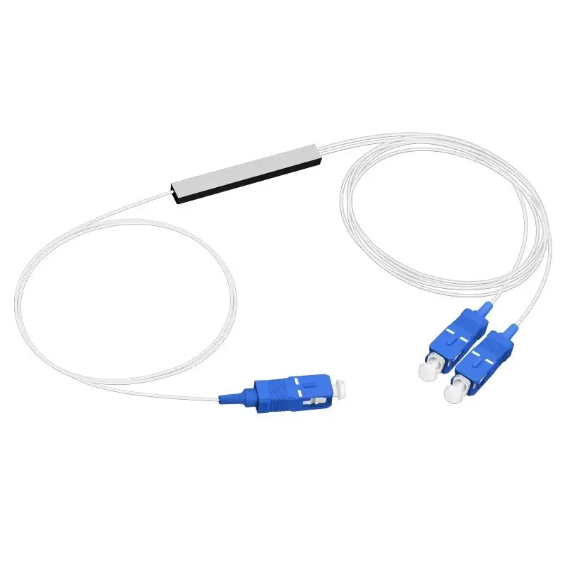 5PCS/lot Fiber Optical PLC Splitter SC 1 : 2 Mini steel tube type 1x2 0.9mm Opitc SC/UPC Connector Free Shipping | Мобильные