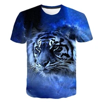 brand 2021 animal tiger anime short sleeved round neck t shirt 3d printed pattern hip hop personality t shirt mens summer top