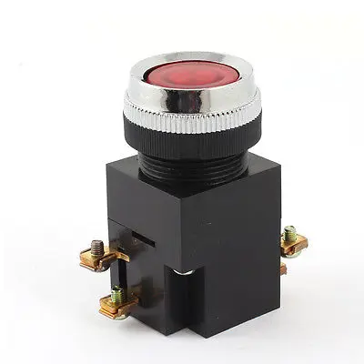 AC 380V 5A NO/NC DPST 4 клеммы 23 мм Dia Green мгновенная нажимная переключатель|Выключатели| |