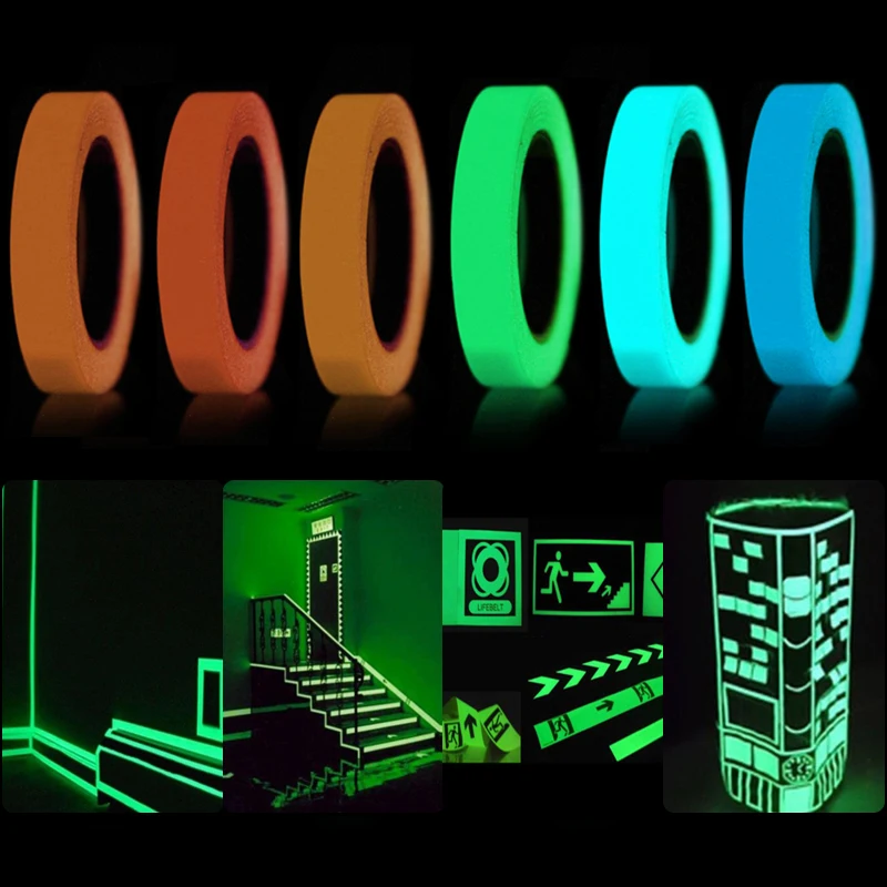 

2CM*3M Luminous Tape Self-Adhesive Glow In The Dark Baseboard Wall Sticker DIY Stair Stage Night Fluorescent Safety Warning Band