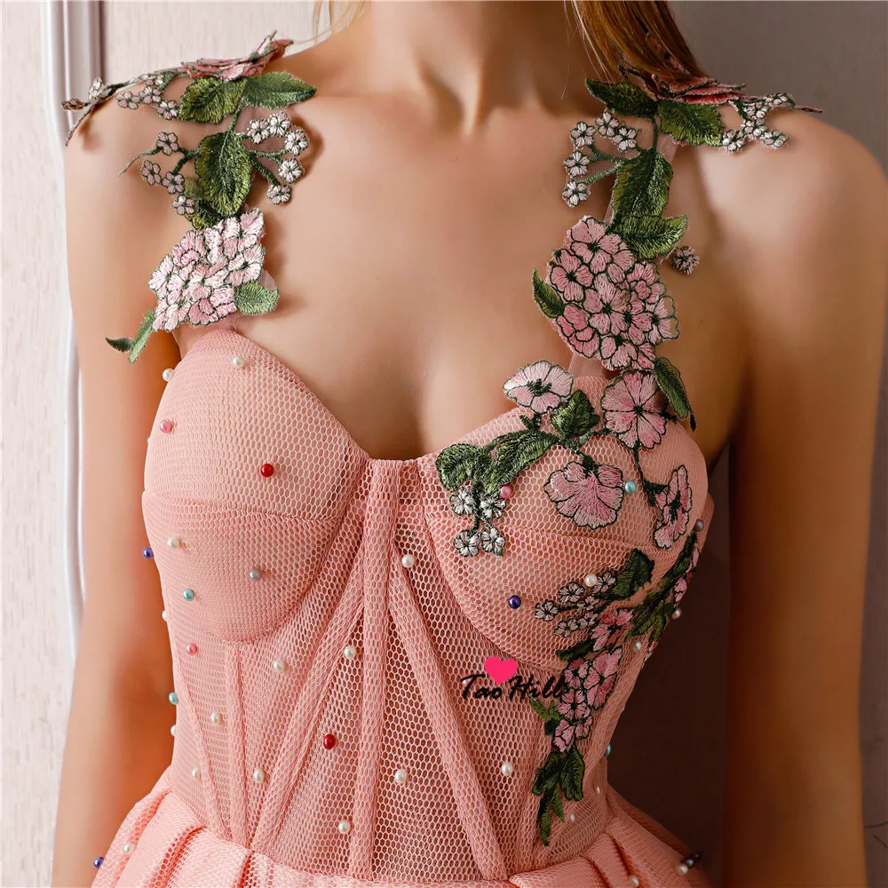 Женское бархатное платье TaoHill розовое вечернее А-силуэта с поясом и вырезом