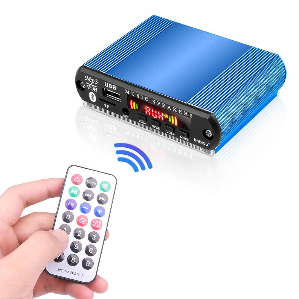 MP3 плеер для записи громкой связи Bluetooth 5 0 DIY автомобильный радиоприемник 12 В