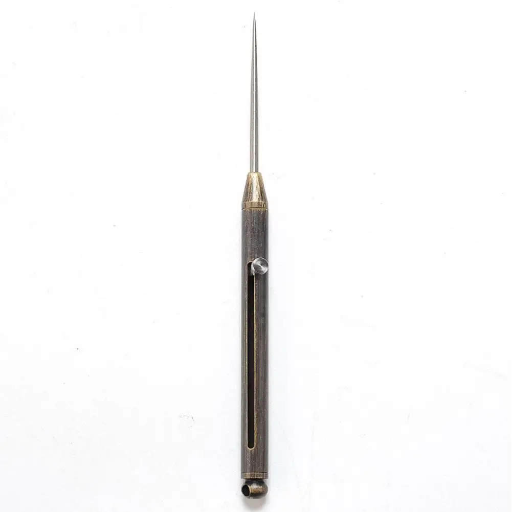 

1 шт. портативный многофункциональный пружинный Телескопический сплав зубочистка латунь титановая бочка водонепроницаемый + R3L5