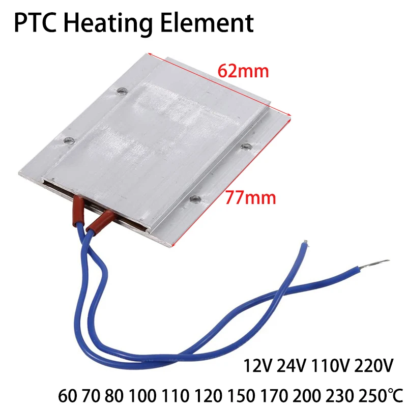 PTC Heating Element 12V 24V 110V 220V Constant Temperature Thermistor Air Sensor Aluminum Hair Dryer Curlers Heater | Дом и сад