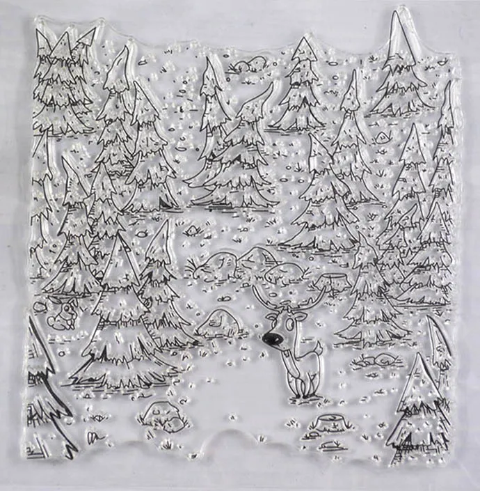 Фон с изображением дерева прозрачные штампы для скрапбукинга сделай