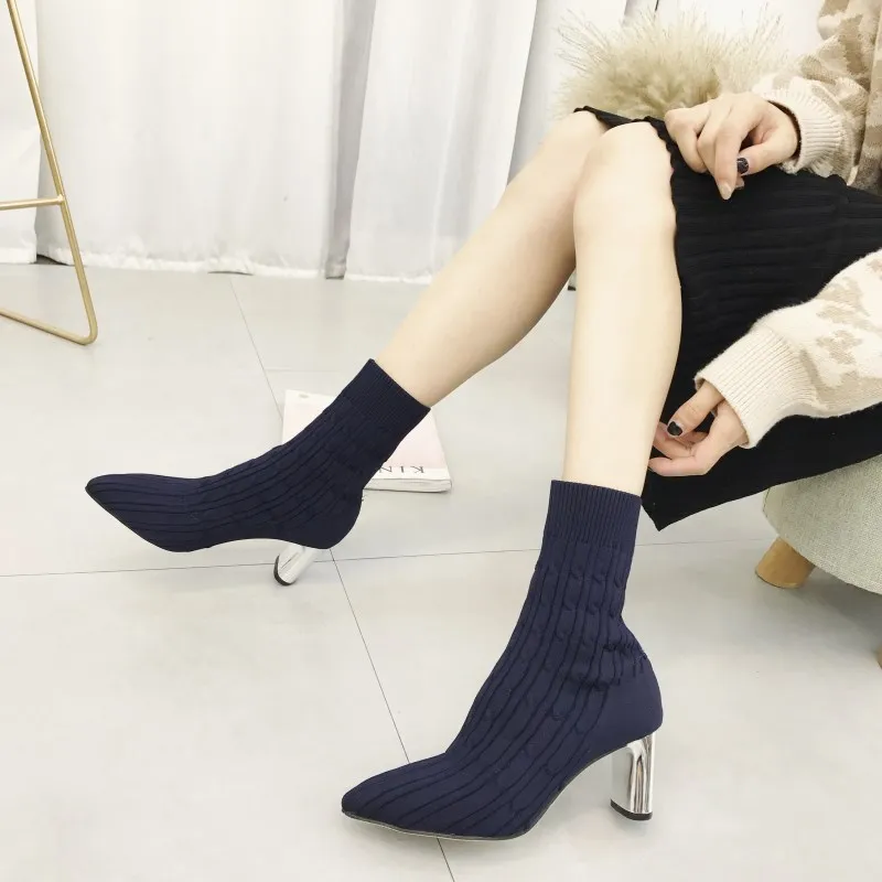 2019 г. Новые брендовые весенне летние женские ботинки обувь до середины икры из