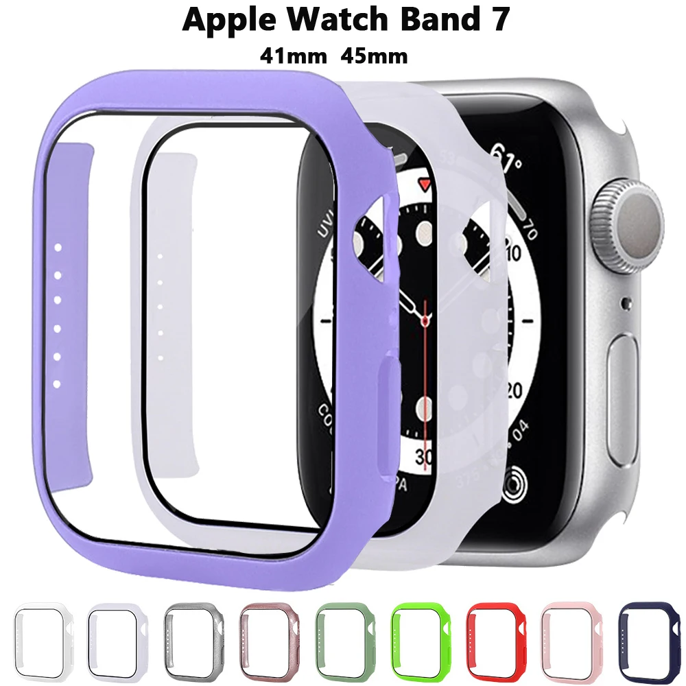 

Защитный чехол для Apple Watch 7, чехол 41 мм 45 мм, жесткий матовый бампер из поликарбоната, рамка для iWatch серии 7 41 мм 45 мм, аксессуары для корпуса