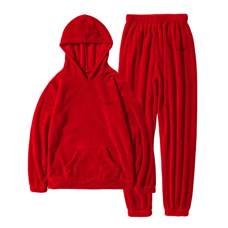 Женские пижамы из кораллового флиса с длинным рукавом для отдыха осенняя одежда