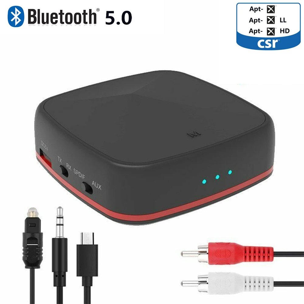 Bluetooth 5 0 передатчик приемник беспроводной HIFI стерео аудио Aptx HD с цифровой