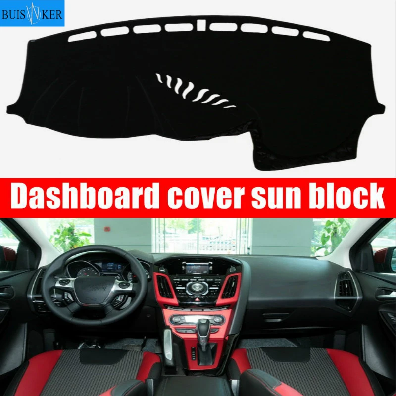 

Для Ford Focus 3 MK3 2012 2013 2014 2015 2016 2017 2018, чехлы на приборную панель автомобиля, коврик, Избегайте, светильник, коврик, Солнцезащитный ковер, защита LHD