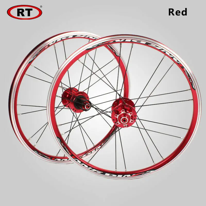 451-Red BMX/Складные 2" колеса для велосипеда Передняя Задняя колесная пара велосипеда 100/135 мм V& дисковые тормоза 451/406 7-10s алюминиевые диски для велосипеда - Цвет: 451-Red