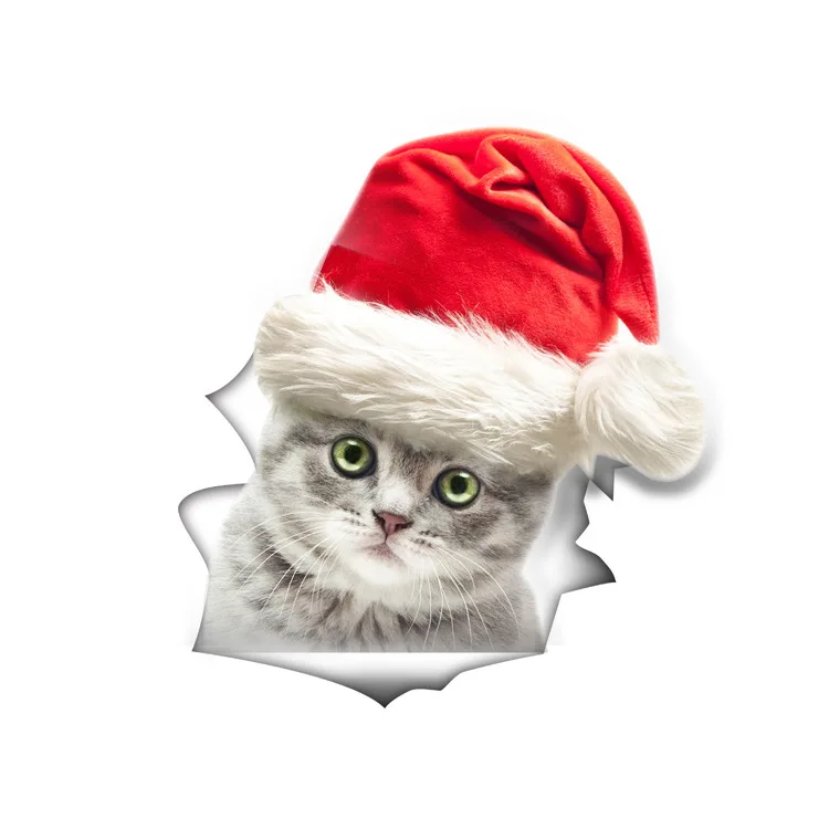 Вeчeринки yкрaшeнa кошки настенные наклейки с собаками Новогоднее украшение