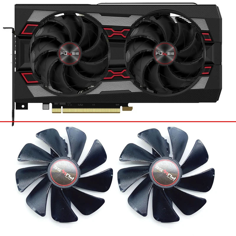 

Double ball 95MM 6PIN FD10015M12D DC12V RX5600 XT 6GB PULSE GPU Cooler Fan Replace For Sapphire RX 5500 5600 5700XT PULSE Fans