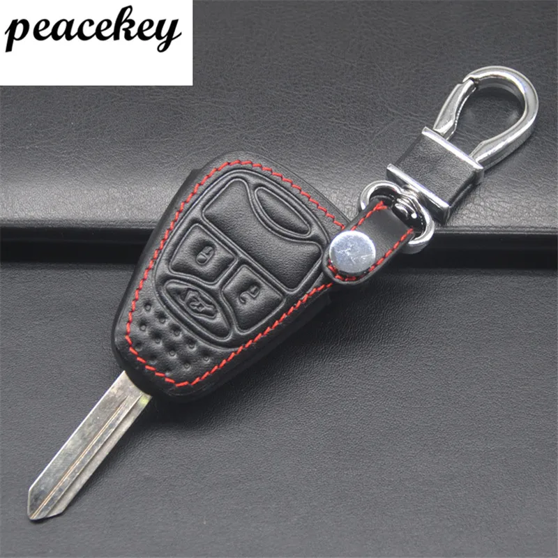 Чехол для автомобильного ключа из кожи Jeep wrangler compass patriot grand cherokee|car key cover|covers for car