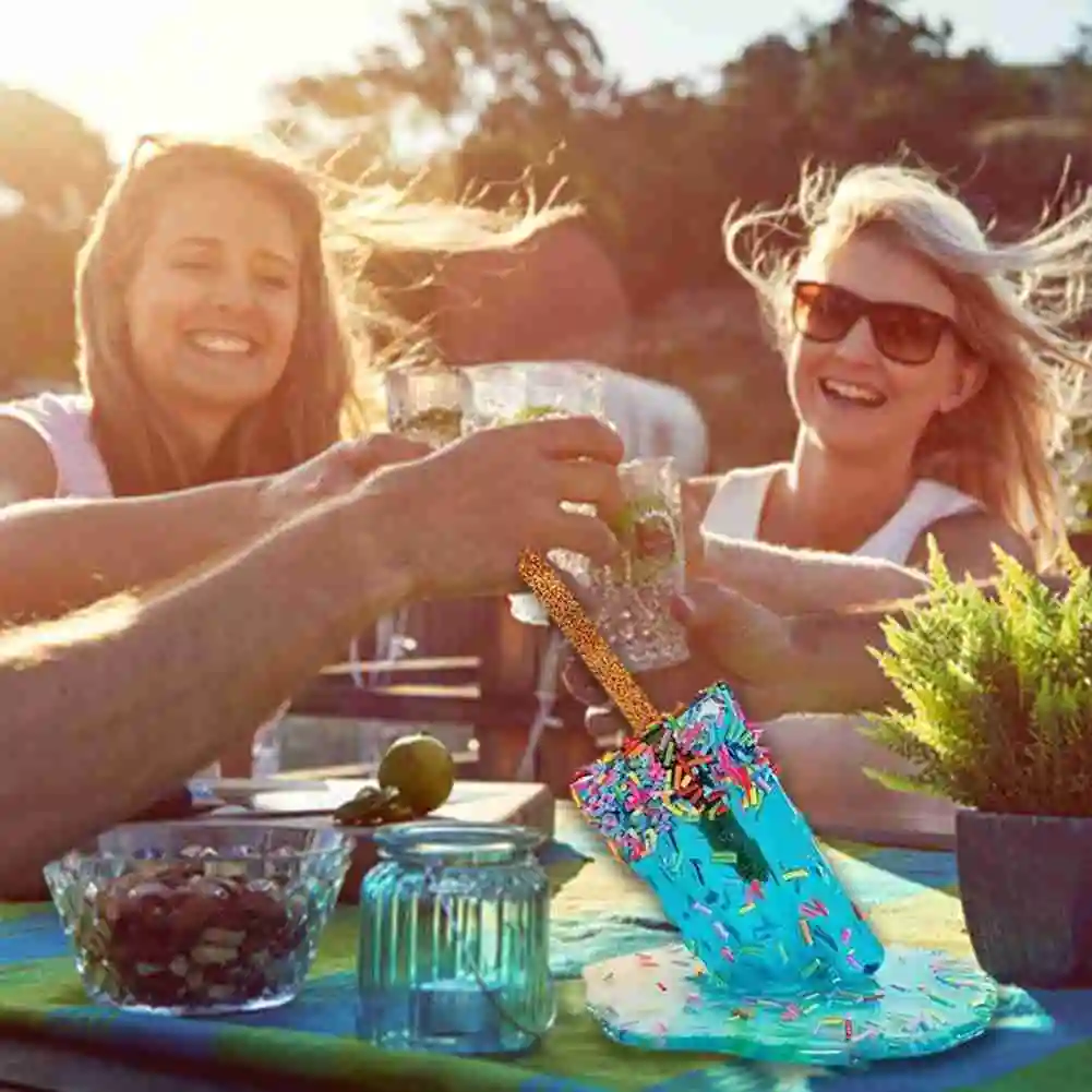 

Hot Sale Creative Transparent Melting Popsicle Sculpture Art Resin Craft Popsicles Ice Cream Ornaments Gifts For Kids