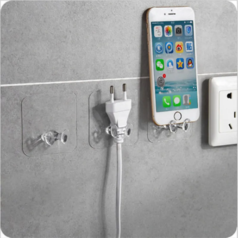 

Power Plug Hook-free Wall-mounted Storage Rack with Hole Power Socket Hook-type Hook Storage Supplies
