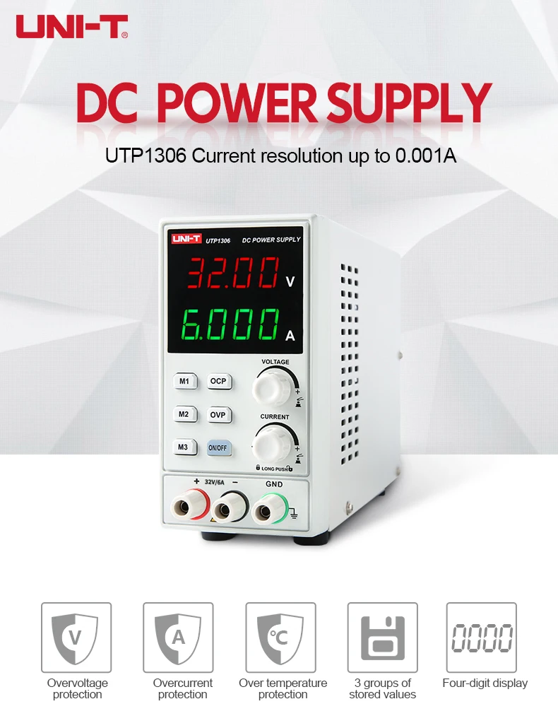 

UNI-T UTP1306 Switching DC Power Supply 110V Voltage Regulator Stabilizers Digital Display LED 0-32V 0-6A Laboratory Instrument