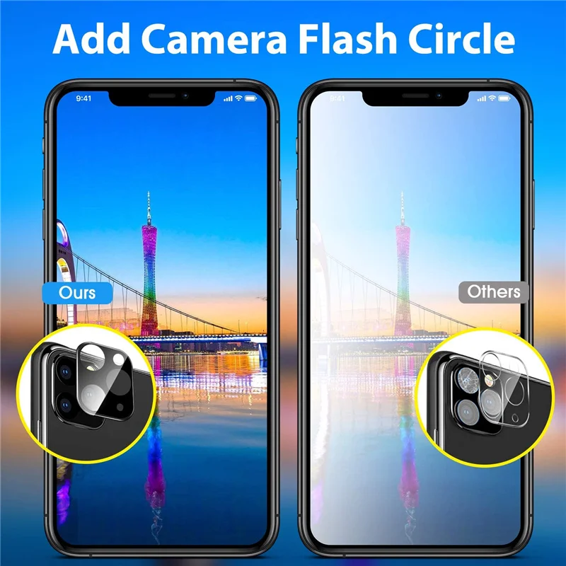 

Metal Rear Camera Lens Case Cover For iPhone 11 Pro Max 12 Pro Camera Guard Circle Case Cover iPhone 12Mini 11 Pro Camera Covebr