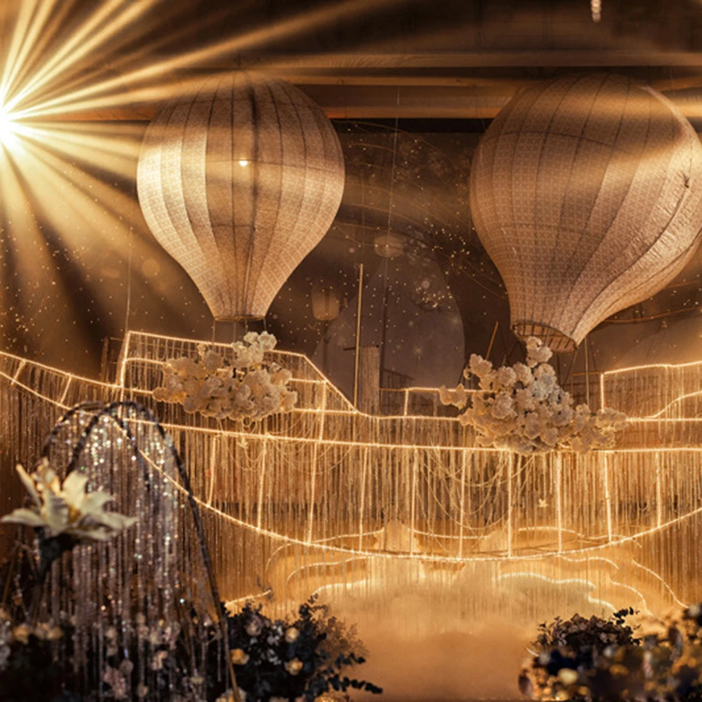 2019 New 30m AB Iridescent Acrylic Crystal Bead Thread Light White String Wedding Party Decorations Handmade Lighting Curtain | Дом и сад