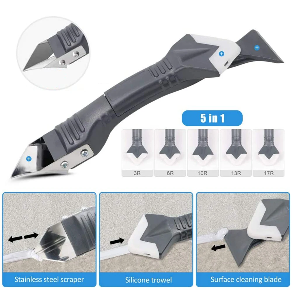

Caulking Nozzle Soft Head Scraper Board Tape Brush Tool Set Plastic 3 In 1 31 Pieces Stainless Steel Suit 3 In 1 Spatula