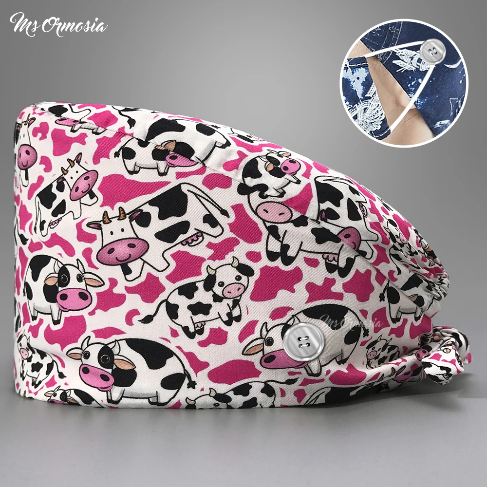 

new Pet clinic hat unisex Cotton clinical hat Dentist hat unisex Section pet grooming nursing work hats lab scrub clinical hat