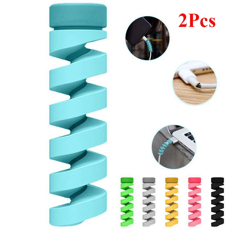 2Pcs Charging Cable Protector Saver Cover For Apple iPhone USB Charger Cord Adorable Protective Sleeve Phones | Электроника