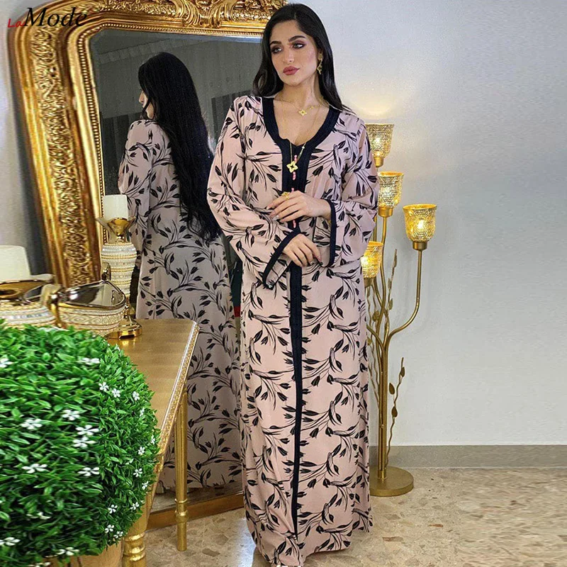 

Рамадан ИД печать Abaya Дубай хиджаб африканские платья для женщин модная мусульманская Турецкая кафтан Марокканский Арабский Оман мусульма...