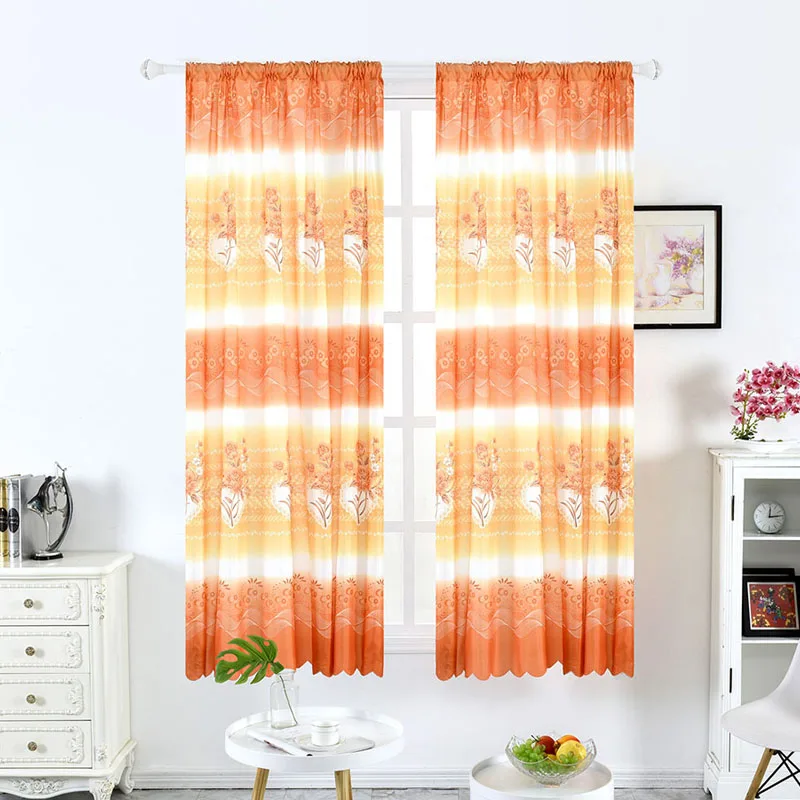 Современные оконные короткие шторы с цветочным принтом для гостиной спальни