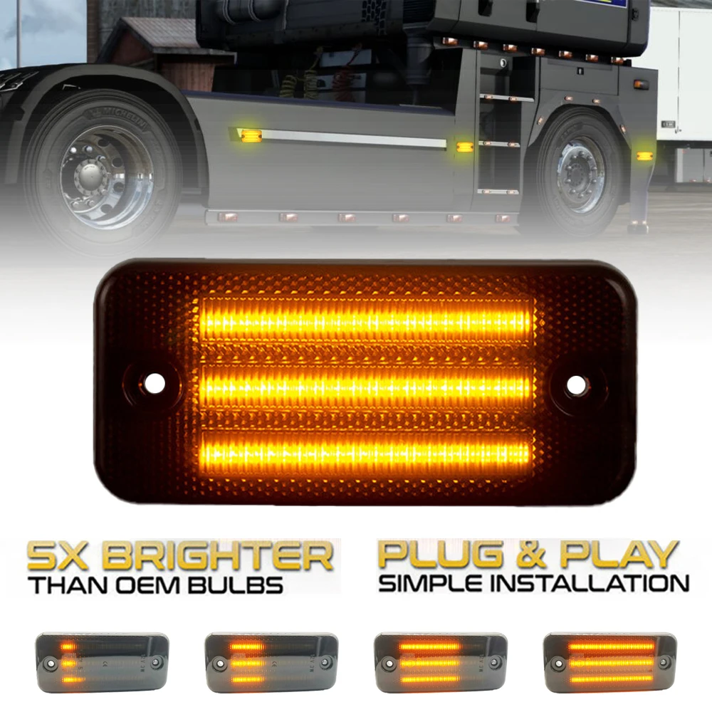 

Dynamic LED Side Marker Turn Signal Lights For Iveco Stralis EuroTech EuroStar For DAF CF 65 75 85 LF 45 55 95 XF105 MAN F 2000