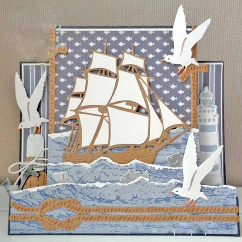 Металлические штампы кольцо приветствие якорь руль штамп форма для скрапбукинга