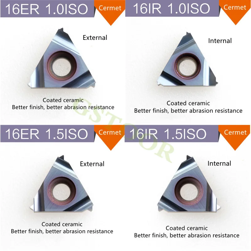 10 шт. 16ER 16IR AG55 AG60 1.0ISO 1.5ISO 2.0ISO 3.0ISO GC530H Cermet токарные инструменты Токарный станок
