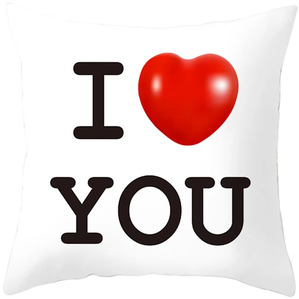 Квадратный чехол для подушки на День святого Валентина наволочка диванной