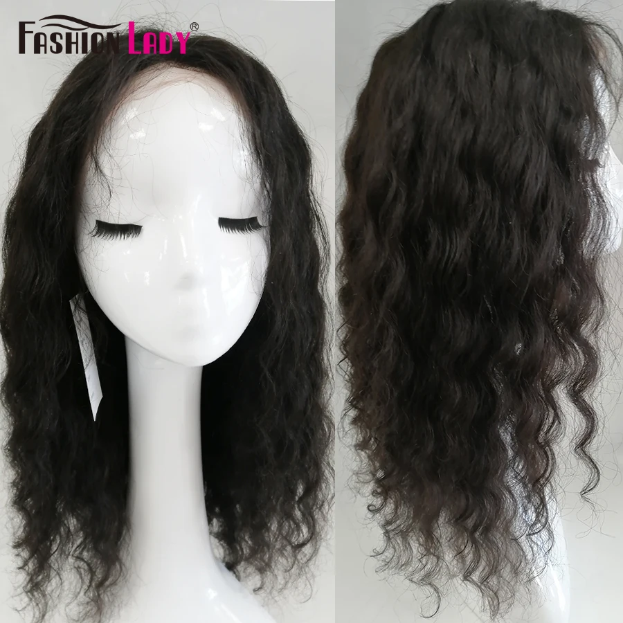 Модные женские парики фронта шнурка человеческих волос океан волны Парики 150
