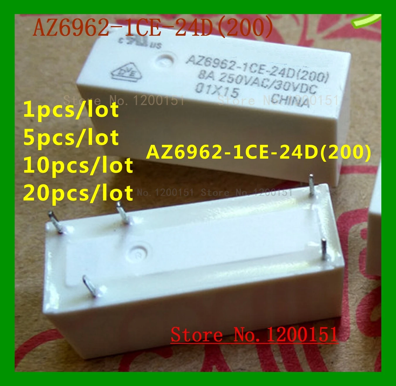 Φ (200) AZ6962 24D 24VDC relay DIP 5| |