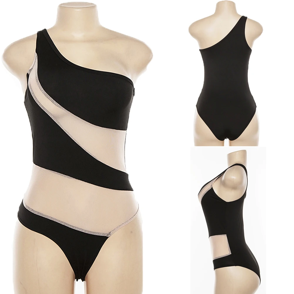 

Women's Sexy Bikini Push-up Unpad Swimsuit Striped One Shoulder Women's Swimwear Beachwear Skinny Bathing Suit 2021 Summer Time